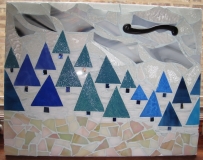 Winter scene on reclaimed cabinet door - ReclaimedMosaics