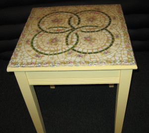 Broken China Mosaic Game Table - ReclaimedMosaics